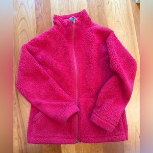 Cozy Red Fleece Zip Up